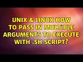 Unix Linux How to pass in multiple arguments to execute with sh script 4 Solutions