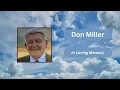 Don Miller - Memorial Service