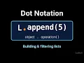 Introduction to CS 10 3 Dot Notation Building and Filtering Lists
