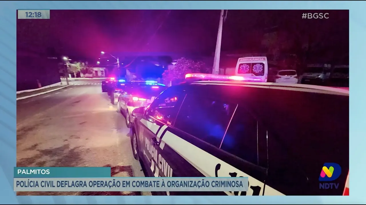Polícia Civil deflagra operação em combate à organização criminosa, em Palmitos
