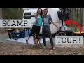 Tour of our 13 ft Scamp Travel Trailer How We Live Off-Grid In Our Tiny Camper