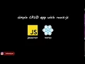 CRUD reactjs - simple CRUD app with reactJS