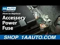 Power Locks Not Working - Replace Main Accessory Power Fuse 02-06 GMC Envoy