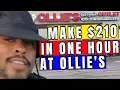 make 210 in one hour at ollies