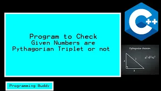 Program To Check Pythagorean Series