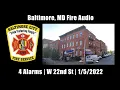 4-Alarm Baltimore City Fire 2021 Maryland
