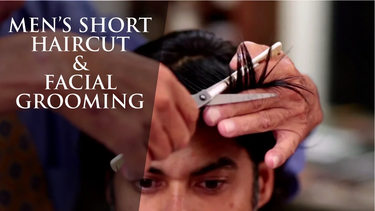 Men's Short Haircut & Facial Grooming