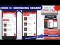 Ionic 5 Shrinking Header Component 2021 - COVID-19 PLASMA MILAAP APP