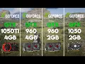 GTX 1050 Ti vs GTX 960 4GB vs GTX 960 2GB vs GTX 1050 Test in 6 Games