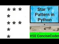 Star F Pattern in Python-ConciseCoder Beginners