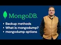 MongoDB backup methods and concepts Mongodump Options NeerajGarg