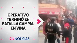 CAPTAN BATALLA CAMPAL entre inspectores municipales y ambulantes en Viña del Mar - CHV Noticias