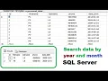 SQL query Search data by year and month in SQL Server