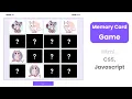 Build a Memory Card Game in HTML CSS JavaScript for Beginners Tutorial