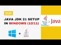 Install JDK 21 on Windows 2025 Full Setup PATH JAVA - HOME Fix Works on Windows