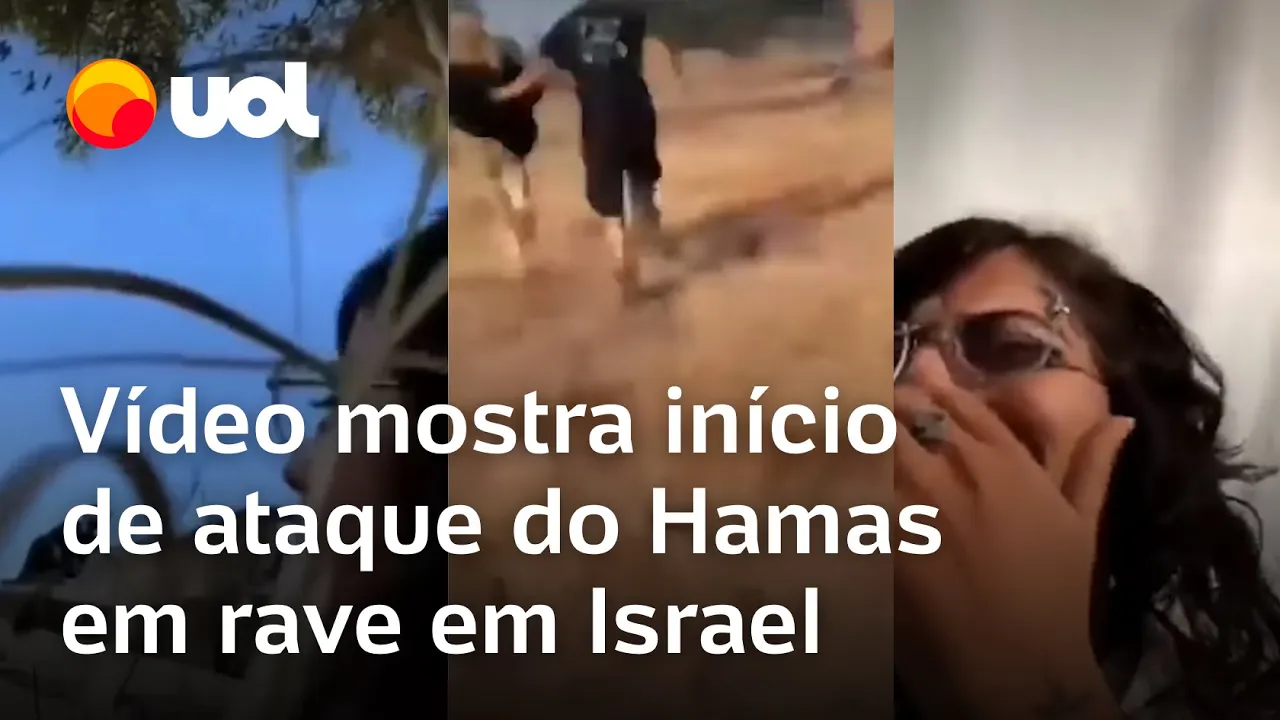 Rave em Israel: Jovem registra em vídeo início do ataque do Hamas com tiros e civis feitos reféns