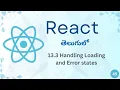 Handling Loading and Error State in React React Full Course Telugu TechZoom Media TZM