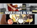 Download Lagu RIVER FLOWS IN YOU BY YIRUMA FT.  KFIR OCHAION | REAL DRUM COVER