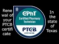 FREE CE for pharmacy TEChs How to renew Pharmacy Tech certificate in TEXAS