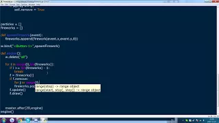 Coding 3D Fireworks in Python Timelapse