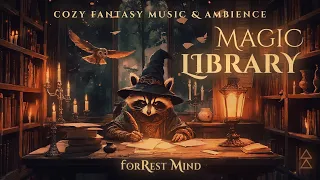 Owl Post by Professor Raccoon Cozy Medieval Library Ambience Quiet Music ASMR for Studying