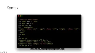 Python 3 Type Annotations 2 Variable Annotations