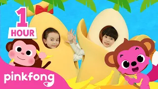 Monkey Banana Dance Baby Monkey Dance Along 1 Hour Compilation Pinkfong Kids Songs 