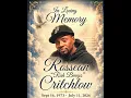 Celebrating the Life of Mr Rossean Critchlow
