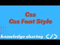 Css Font Style Css Font Style Bangla Css Google Fonts Basic Html Tutorial
