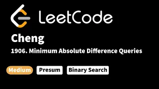 LeetCode 1906 Minimum Absolute Difference Queries