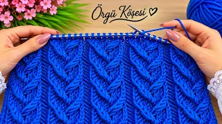 İki Şişle Çok Şık Örgü Modeli 🧶 Her Örgüde Kullanabileceğiniz Kolay ve Gösterişli Model