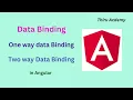 Angular data binding one way data binding in Angular Two way data binding in Angular Thiru Academy