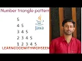 Pattern Program 20 5 5 Number Pattern in Java Triangle Pattern in Java with dry run