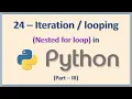 - Iterations Looping in Python