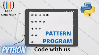 Inverted Half Pyramid Pattern in Python Python for Beginners Code Generator CG
