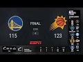 Golden State Warriors Phoenix Suns NBA on ESPN Live Scoreboard