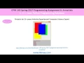 CPW 143 Spring 2017 Programming Assignment 6 ArrayLists
