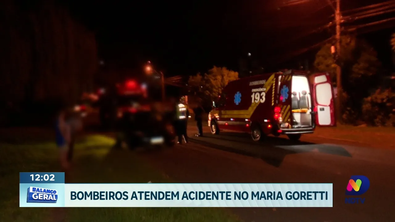 Acidente na área leste: Bombeiros atendem colisão entre dois carros em Chapecó