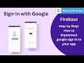 SIGN-IN WITH GOOGLE FIREBASE ANDROID STUDIO KOTLIN TUTORIAL STEP BY STEP IMPLEMENTATION