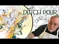 AWESOME mock DUTCH POUR ACRYLIC PAINTING FOR BEGINNERS