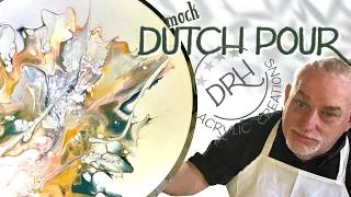 AWESOME mock DUTCH POUR ACRYLIC PAINTING FOR BEGINNERS