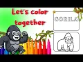 Let s color a GORILLA together Are you ready for some jungle-sized fun