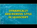 dynamically style in javascript 3 Solutions
