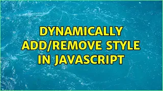 dynamically style in javascript 3 Solutions