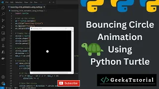 How to Create a Bouncing Circle Animation Using Python Turtle Python Projects for Beginners 2024