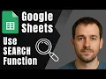 How to Use the SEARCH Function in Google Sheets 2025 Tutorial
