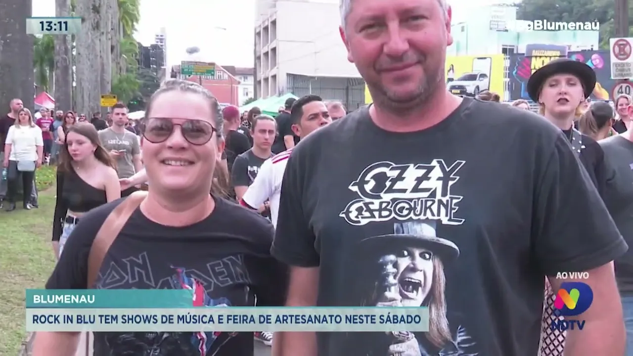 Rock in Blu tem shows de música e feira de artesanato neste sábado