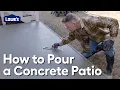 How to Pour a Concrete Patio