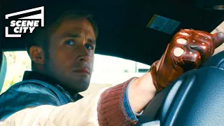 drive car chase escape scene ryan gosling christina hendricks 4k hd clip 