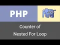 PHP Variable Scope and Counter Variable of Nested for Loop